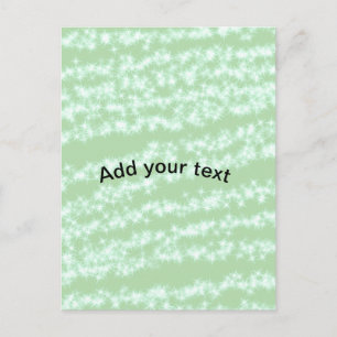Green pastel glitter sparkle name text boho retro postcard