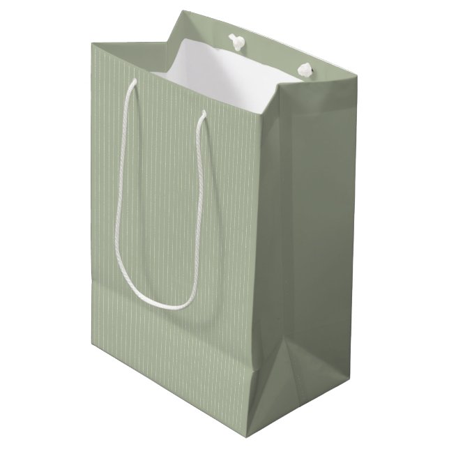 Green pastel. medium gift bag (Front Angled)