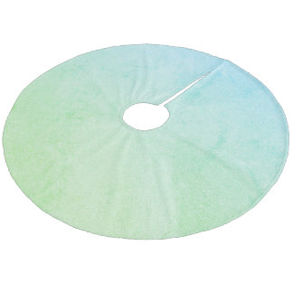 Green  Pastel Ombre Glitter Fleece Tree Skirt