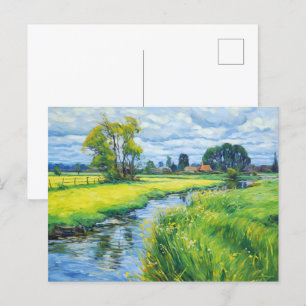 Green Pastures Along the Havel River Postcard