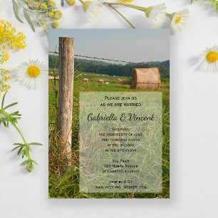 Green Pastures Country Farm Wedding Invitation