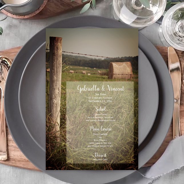 Green Pastures Country Farm Wedding Menu (Creator Uploaded)