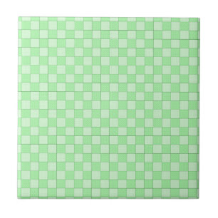 Green Patchwork Pattern Tile