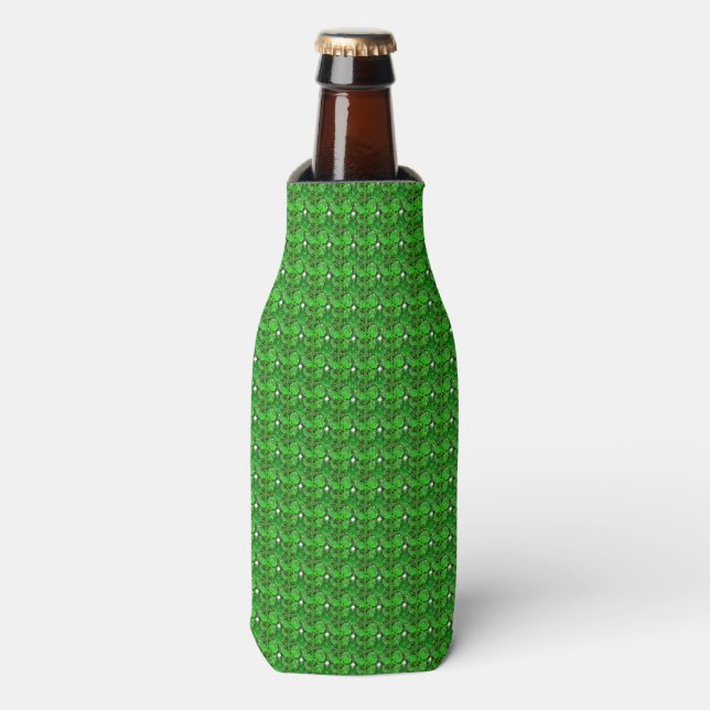 Green Pattern Bottle Cooler (Bottle Front)
