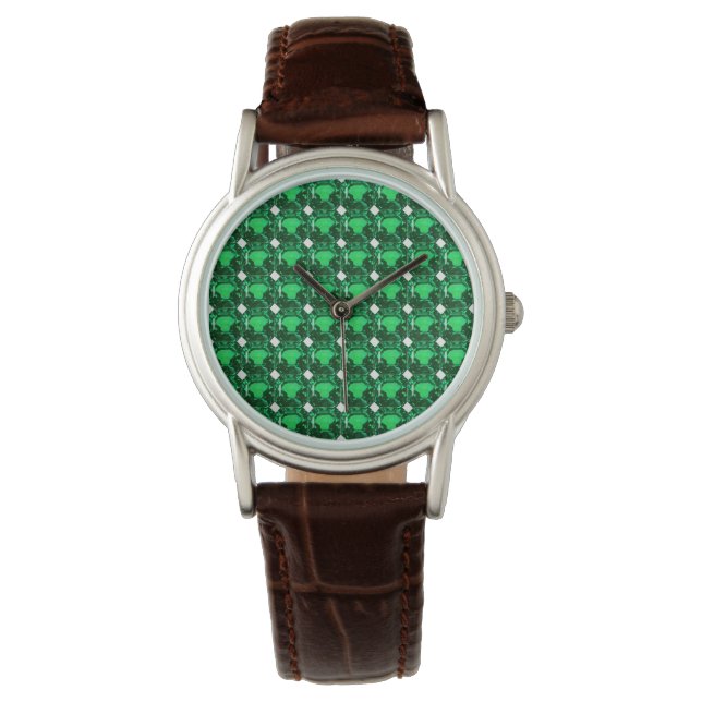 Green Pattern Emerald Watch (Front)