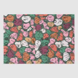 green pattern fun tissue paper