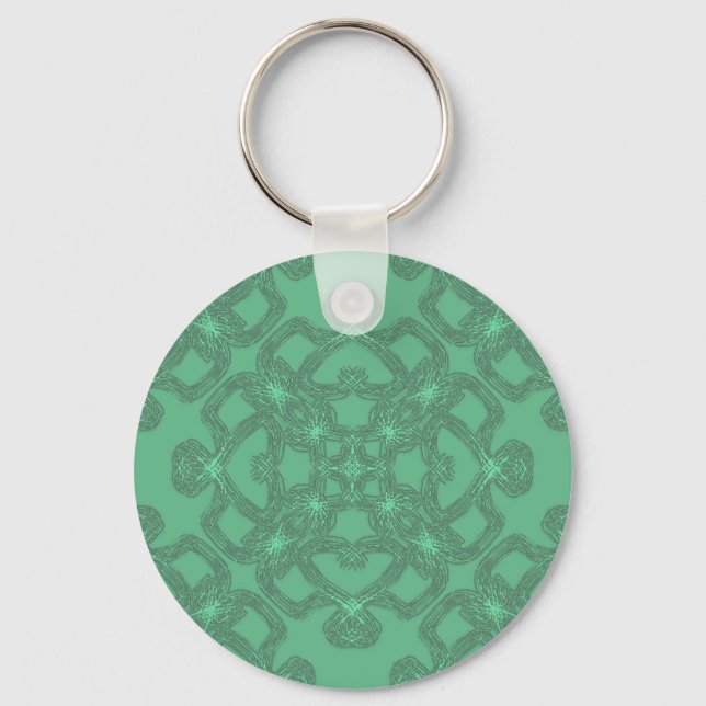 Green pattern key ring (Front)