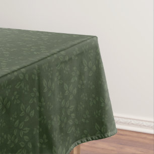 Green  pattern leaves  elegant stylish tablecloth