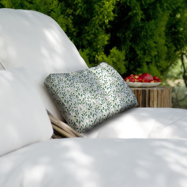 Green pattern leaves lumbar cushion (Creator Uploaded)