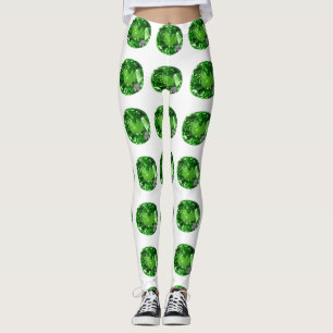 Green Pattern Leggings