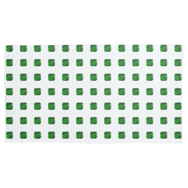 Green Pattern Pillowcase (Front-Left)