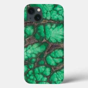 Green Patterned Malachite iPhone 13 Case