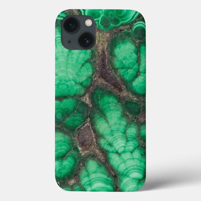 Green Patterned Malachite Case-Mate iPhone Case (Back)