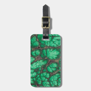 Green Patterned Malachite Luggage Tag