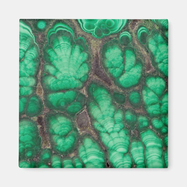Green Patterned Malachite Magnet (Front)