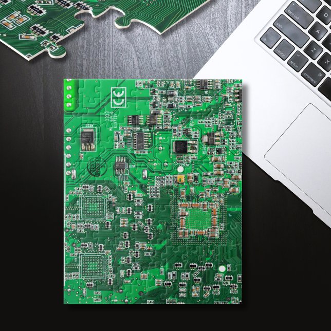 Green PCB Circuit Board Design for IT Pros Jigsaw Puzzle (Creator Uploaded)