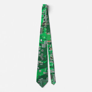 Green PCB Circuit Board Design for IT Pros Tie