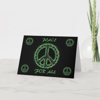 green peace for all greeting card