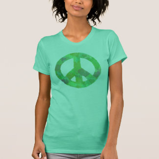 GREEN PEACE SIGN HEART DESIGN T SHIRT cute abstrac