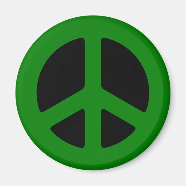 Green Peace Sign Magnet (Front)