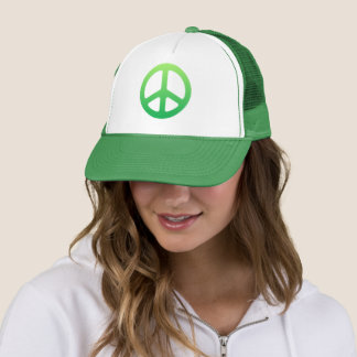 Green Peace Sign Trucker Hat