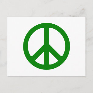 Green Peace Symbol Postcard