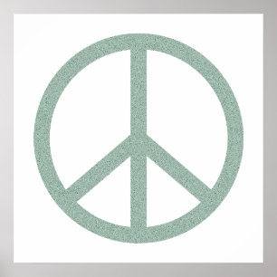 Green Peace Symbol Poster