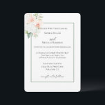 Green Peach Blush Orchid Flowers Wedding Invitation<br><div class="desc">Green Peach Blush Orchid Flowers Wedding</div>
