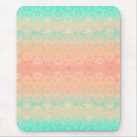 Green, Peach, Melon and Coral Geometric