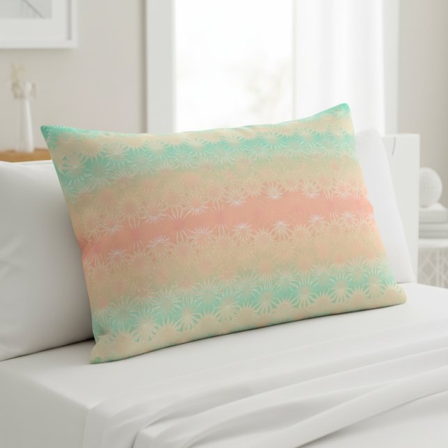 Green, Peach, Melon and Coral Geometric Pillowcase (Creator Uploaded)