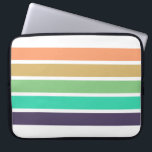 Green Peach Purple Colour Block Stripes Laptop Sleeve<br><div class="desc">This modern and colourful laptop sleeve design features peach,  yellow,  green,  turquoise,  and purple colour block stripes and would stand out in your arms!</div>