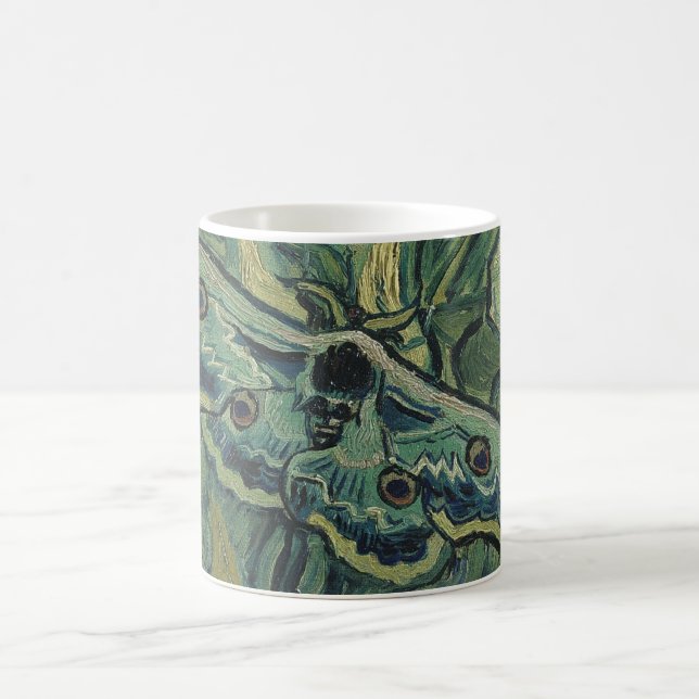Green Peacock (Emperor) Moth by Vincent van Gogh Coffee Mug (Center)