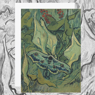 Green Peacock (Emperor) Moth by Vincent van Gogh Invitation