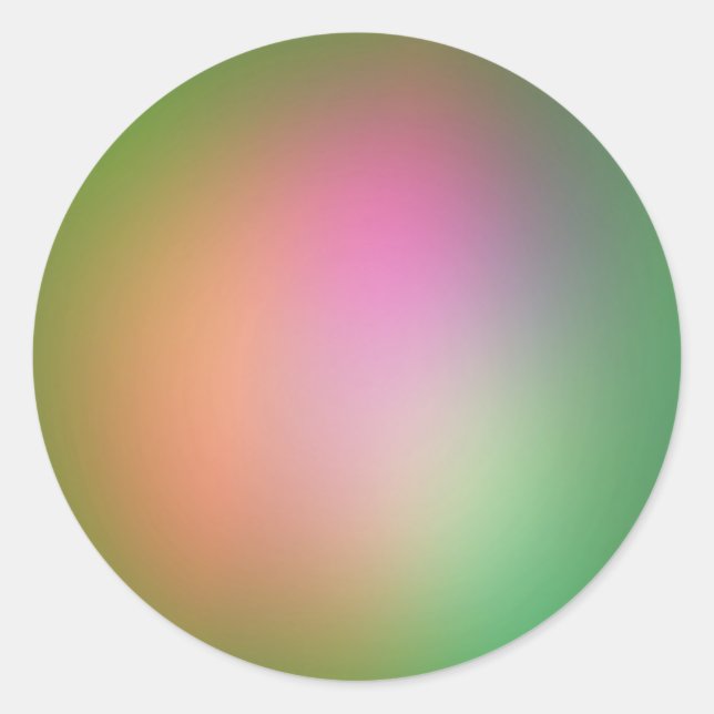 Green Pearl Classic Round Sticker (Front)