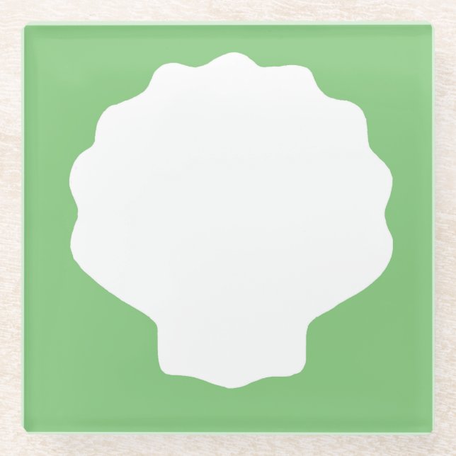 Green Pearl Glass Coaster (Front)