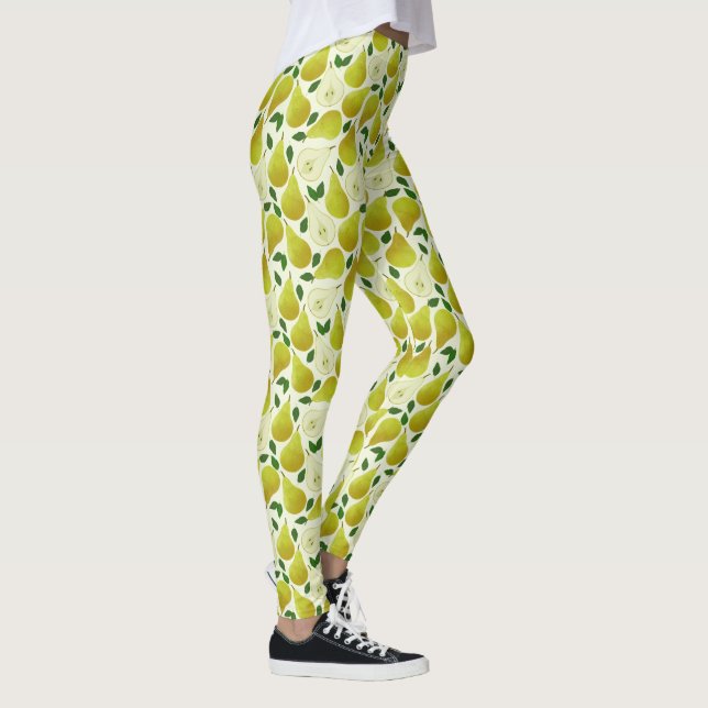 Green Pears Pattern Leggings (Right)