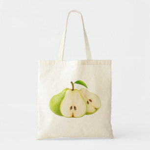 Green pears tote bag