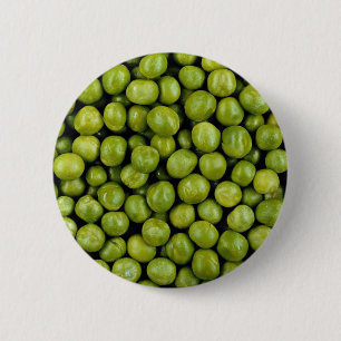 Green peas 6 cm round badge