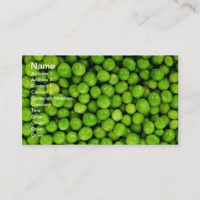 Green Peas Business Card (Front)