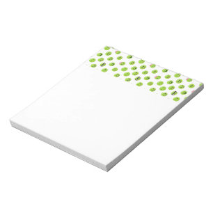 Green Peas Emoticon Face Healthy Vegetables Humour Notepad