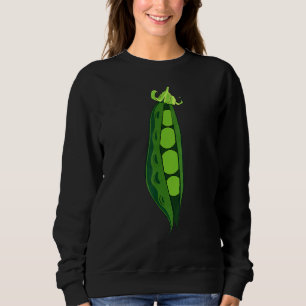 Green Peas Pea Pod Funny Vegetable Veggies Hallowe Sweatshirt