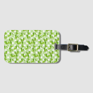Green Peas Plants Leaves Plaid Vegetable Foods Luggage Tag