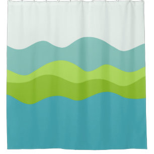 Green Peninsula Shower Curtain