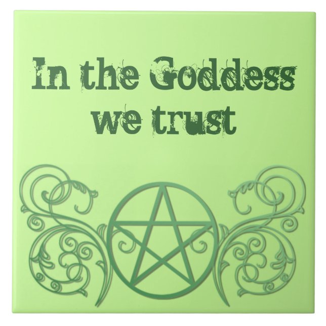 Green pentacle with flourishes tile (Front)