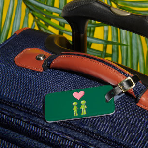 Green People Love  Luggage Tag