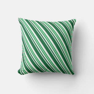 Green Peppermint Stripe Cushion