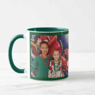 Green Personalise Photo Template Gift Coffee Mug