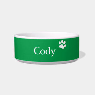 Green    Personalised Cat Dish