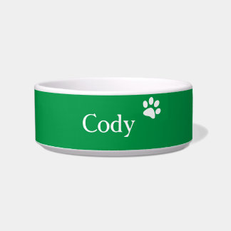 Green  | Personalised Cat Dish