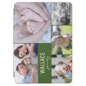Green Personalised Family photo collage iPad Air Cover (Front)